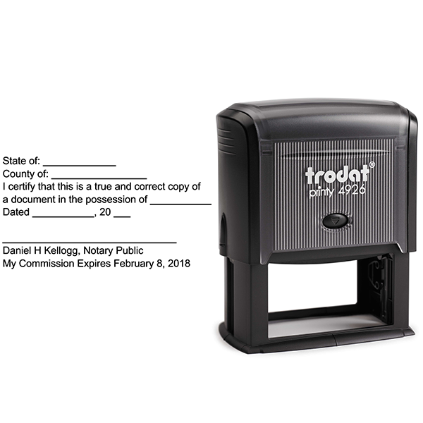 Notary Copy Certification Stamp