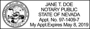 Nevada Official Notary Seal Rubber Stamp