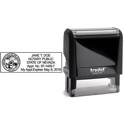 Nevada Notary Rectangular for Resident Seal - alternate view