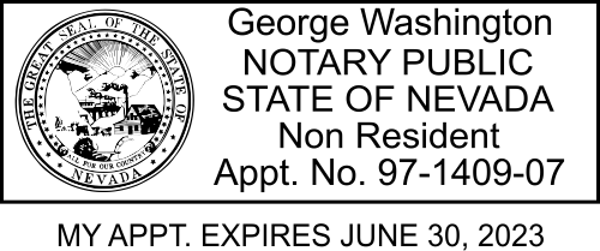 Nevada Notary Seal Stamp