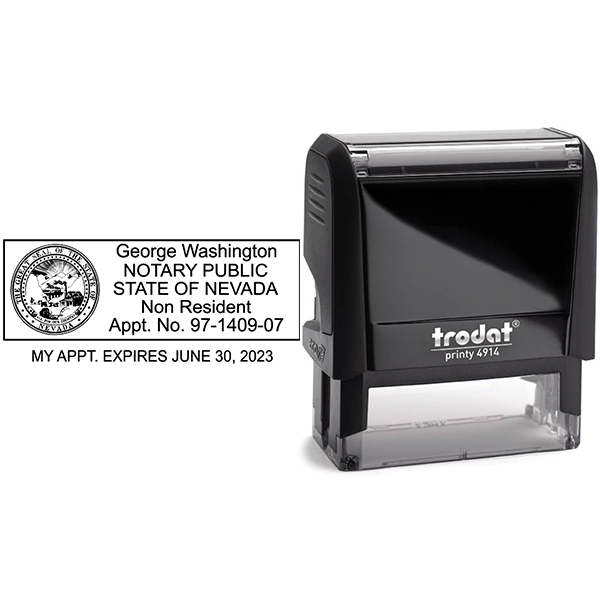 Nevada Notary Rectangular for Non-Resident Body and Design