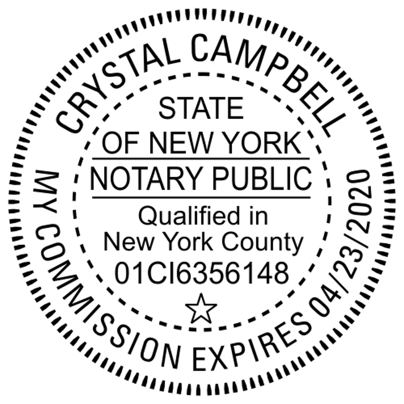 New York Notary Seal Stamp