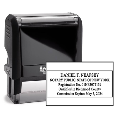 New York Rectangle Notary Stamp - alternate view