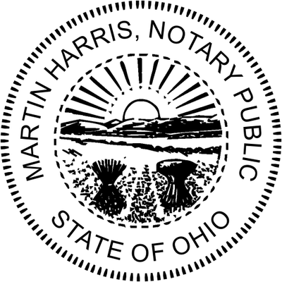 Ohio Round Notary Stamp - alternate view