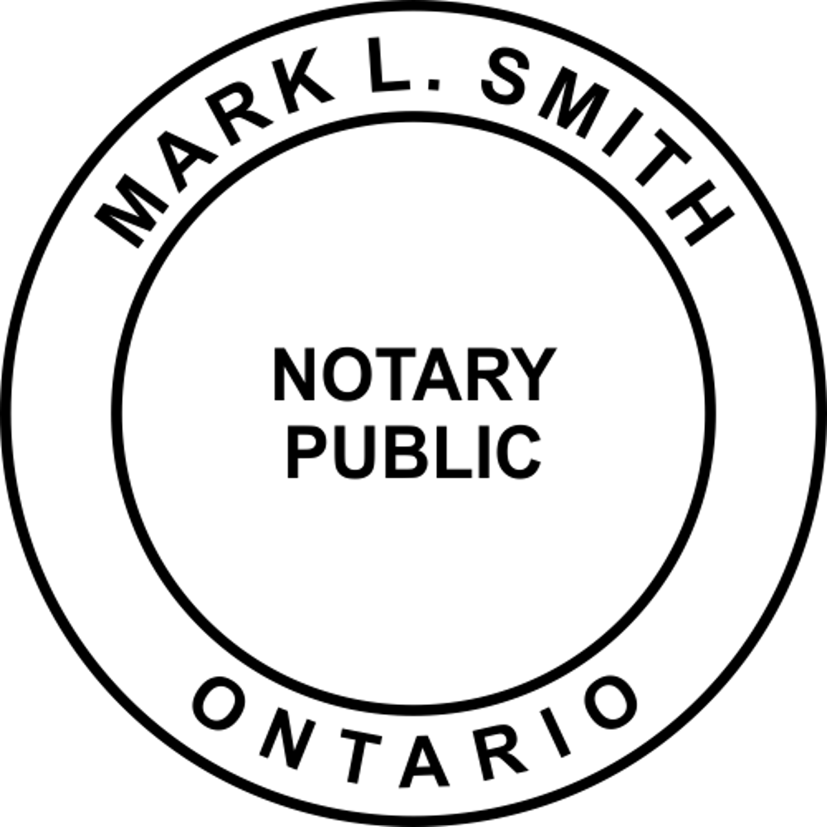 Ontario Canada Notary Seal Stamp