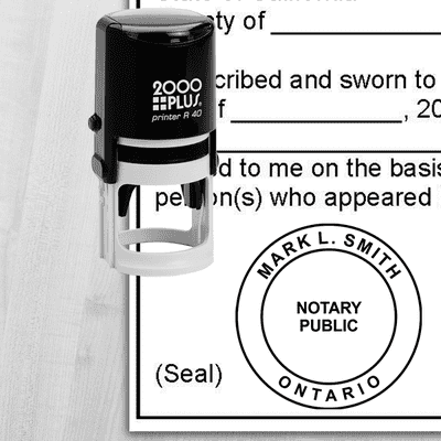 Ontario Notary Round Seal - alternate view