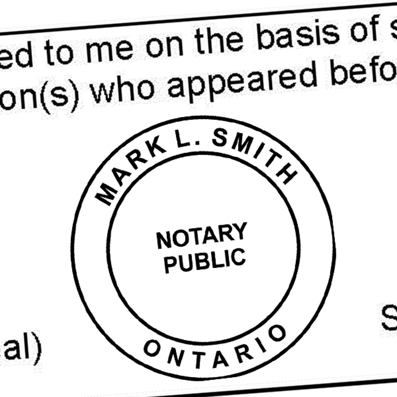 Ontario Notary Round Imprint