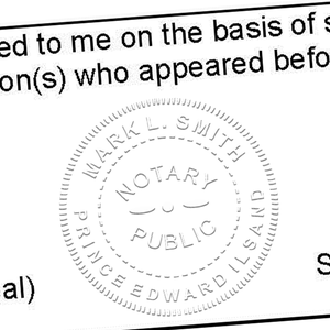 Prince Edward Island Notary Embosser Imprint