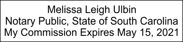 South Carolina Notary Seal Stamp