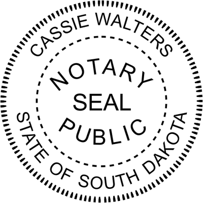 South Dakota Round Notary Seal - Choose Stamp or Embosser - alternate view