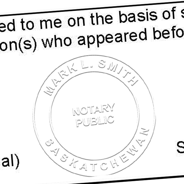 Saskatchewan Notary Imprint