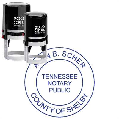 Tennessee Notary Round without Date Seal - alternate view