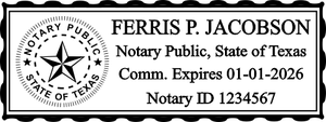 Texas Official Embosser Notary Seal