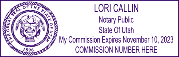 Utah Notary Seal Stamp