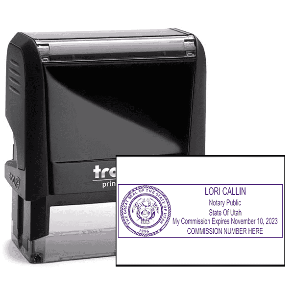 Utah Notary Rectangle Seal