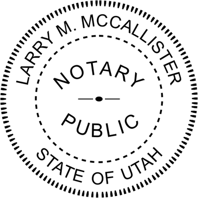 Utah Notary Round Seal - alternate view