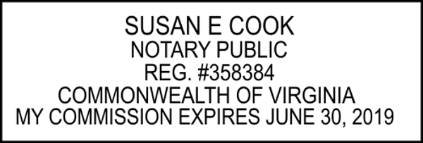 Virginia Notary Public Rectangle