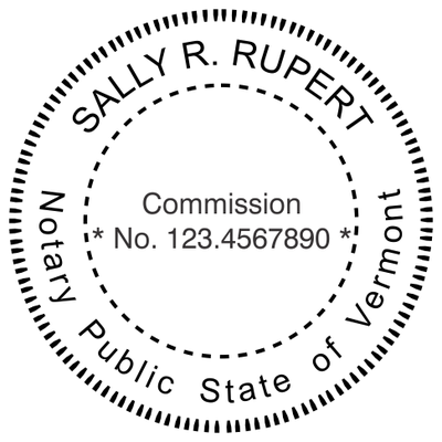 Vermont Notary Round Seal - alternate view