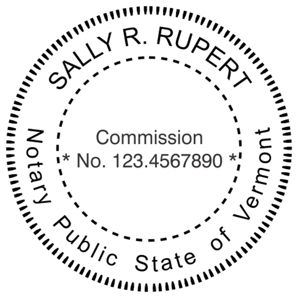 Vermont Notary Round Imprint