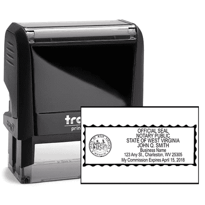 West Virginia Notary Rectangle with Business Name