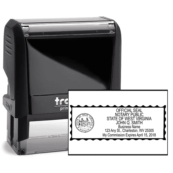 West Virginia Notary Rectangle with Business Name
