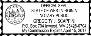 West Virginia Notary Seal Stamp