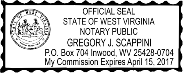 West Virginia Notary Seal Stamp