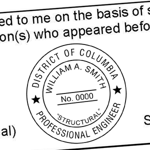 District of Columbia Engineer various discipline Seal Imprint