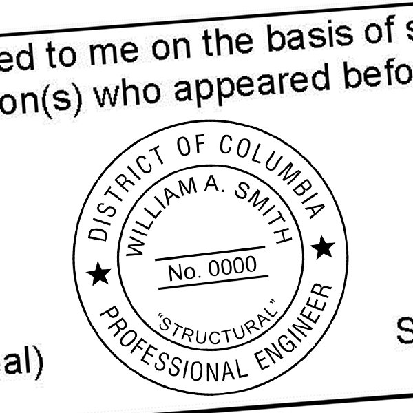 District of Columbia Engineer various discipline Seal Imprint