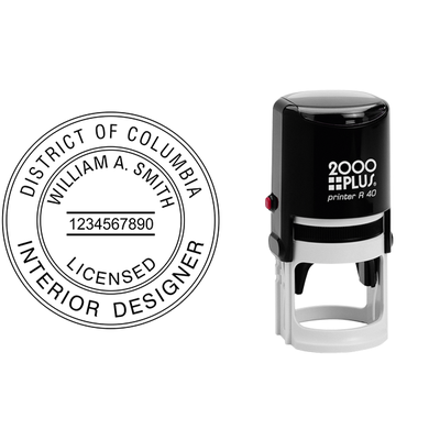 District of Columbia Interior Designer Seal - alternate view