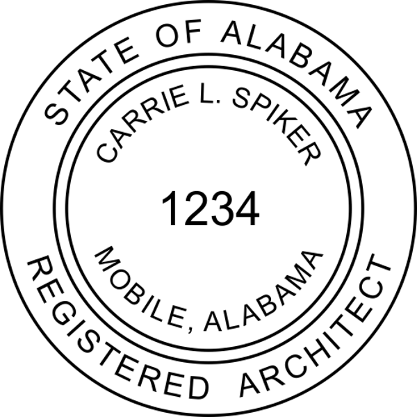 State of Alabama Architect Seal