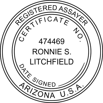 Arizona Assayer Seal - alternate view