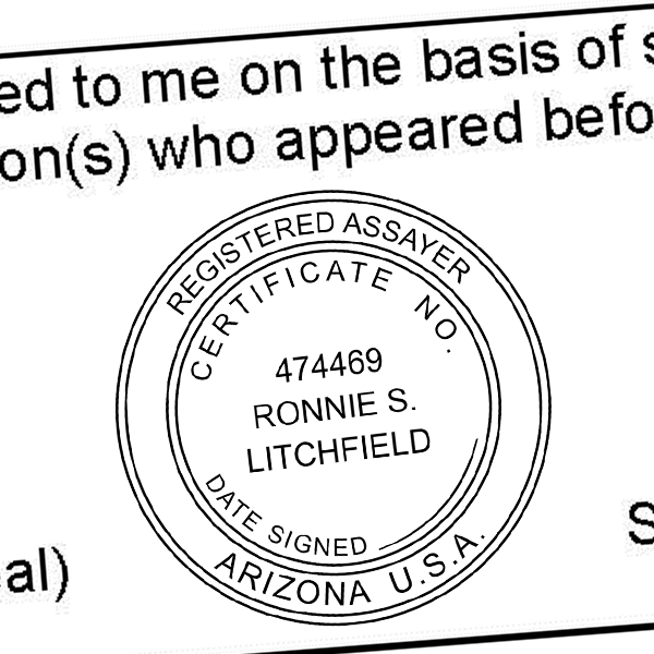 State of Arizona Assayer Seal Imprint