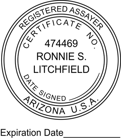 Arizona Assayer with Expiration Date Seal - alternate view