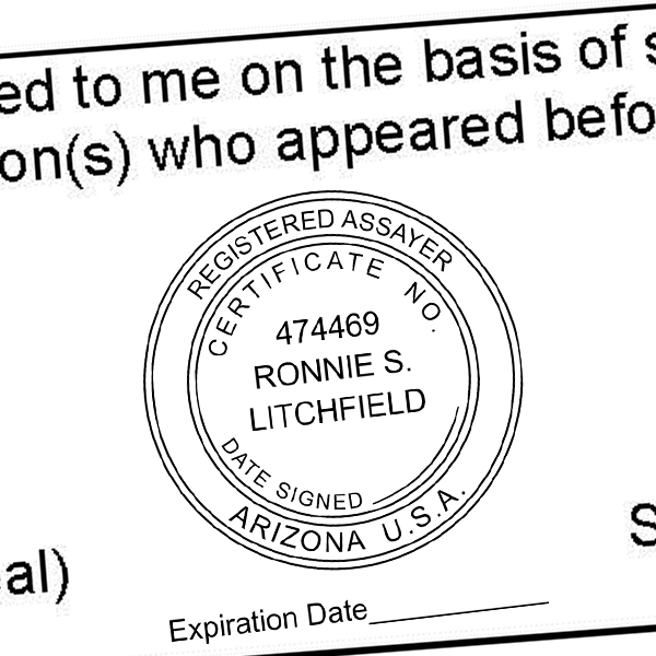 State of Arizona Assayer with Expiration Date