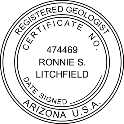 Arizona Geologist Seal - alternate view