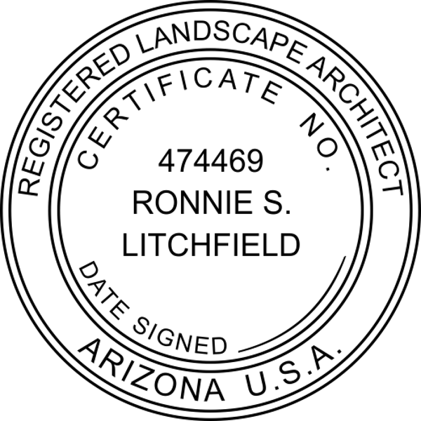 Arizona Landscape Architect Seal
