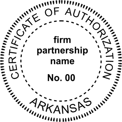 Arkansas Business Authorization Stamp Seal - alternate view