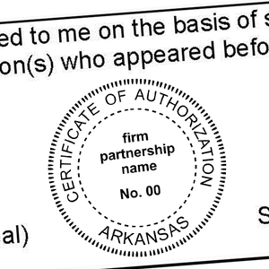 State of Arkansas Firm Authorization Seal Imprint