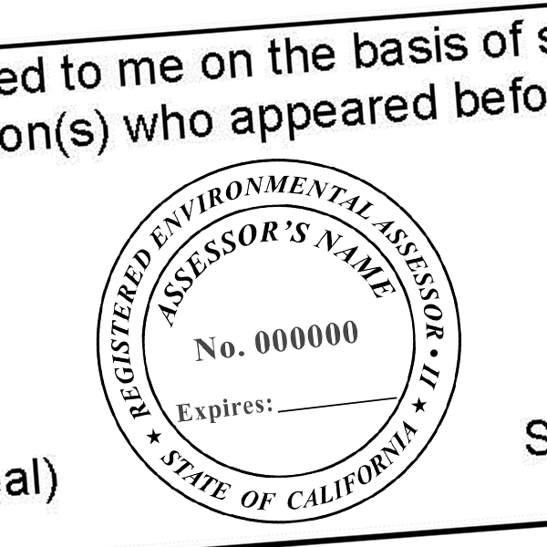 State of California Assessor Seal Imprint