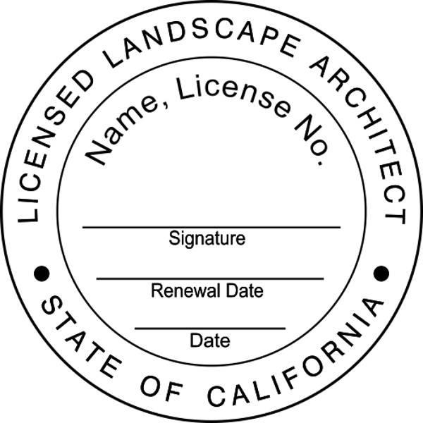 California Landscape Architect Stamp Seal