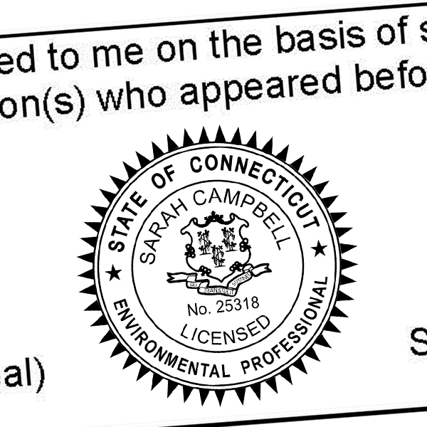 State of Connecticut Environmental Professional Seal Imprint