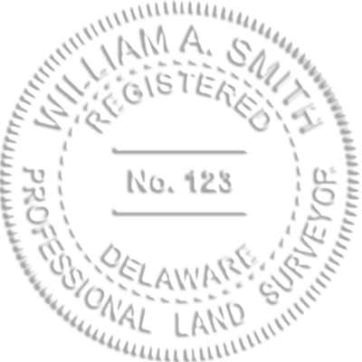 Delaware Land Surveyor Embosser Seal - alternate view