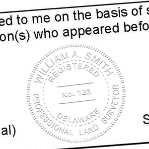 State of Delaware Land Surveyor Seal Imprint