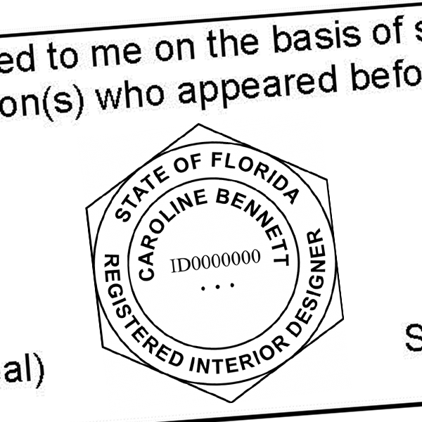 State of Florida Interior Designer Seal Imprint
