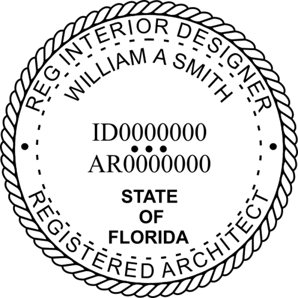 State of Florida Registered Interior Designer & Registered Architect Seal
