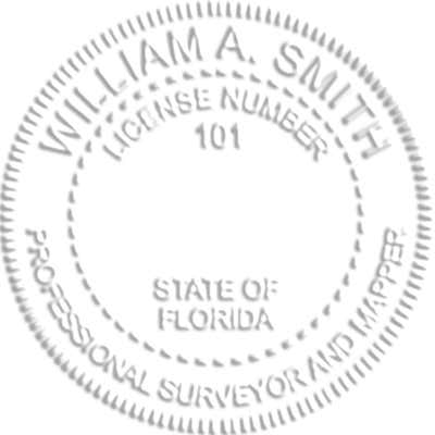 Florida Surveyor Mapper Embosser Seal - alternate view