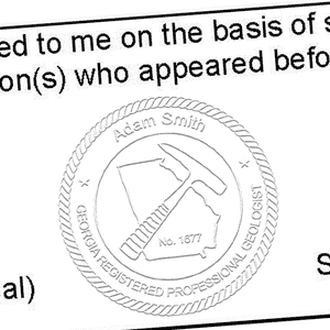 State of Georgia Geologist Seal Imprint