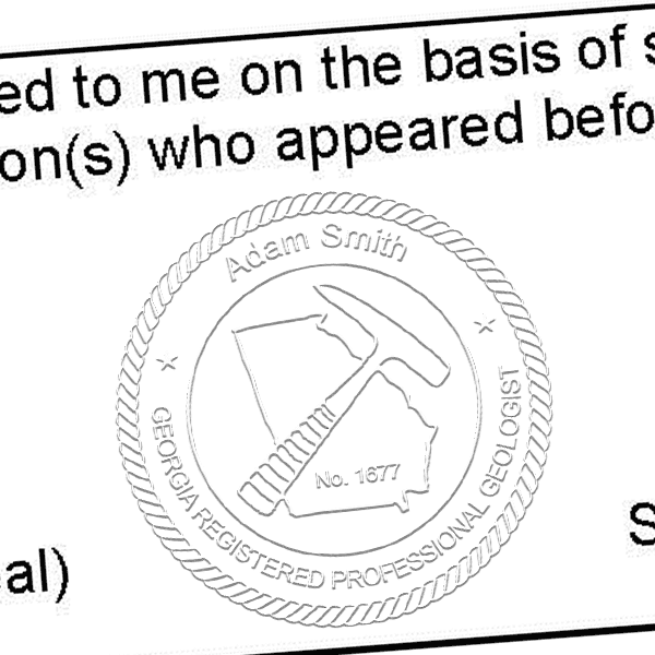 State of Georgia Geologist Seal Imprint