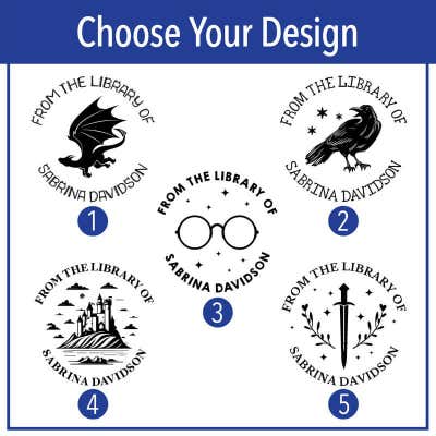 Custom Book Embosser - Choose From 5 Fantasy Designs! - alternate view